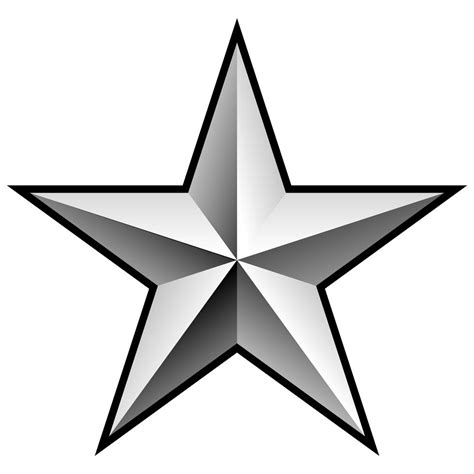 Brilliant Silver Chrome Star Vector Illustration 548101 Vector Art at ...