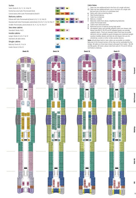 P&O Cruises Arvia Deck Plans - Where’s My Cabin? — Cruise Lowdown