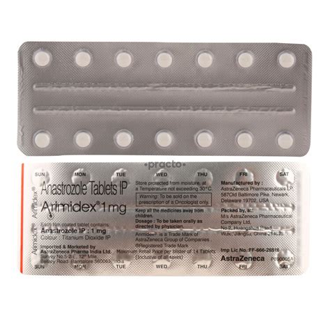 Arimidex 1 mg Tablet - Uses, Dosage, Side Effects, Price, Composition | Practo