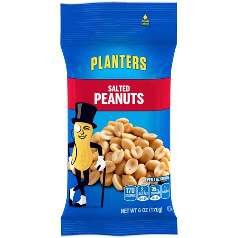 Planters Peanuts Salted, 6.0 OZ - Walmart.com