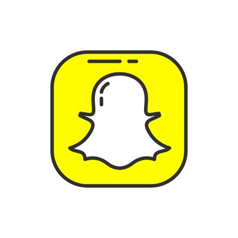 Snapchat, Symbol Symbol in Popular Social Media - Colored