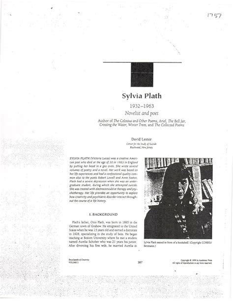 (PDF) Sylvia Plath