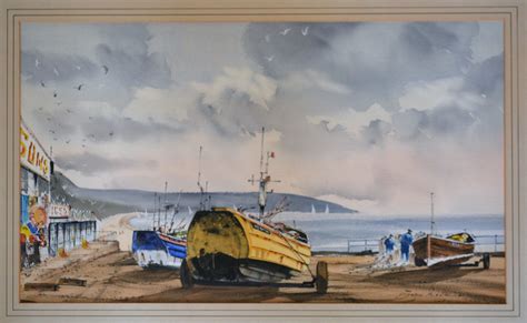 Filey - Fishing Boats | An original watercolour painting by … | Flickr