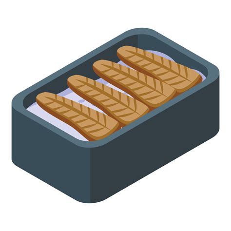 Fried fish icon isometric vector. Japan menu 19053145 Vector Art at Vecteezy