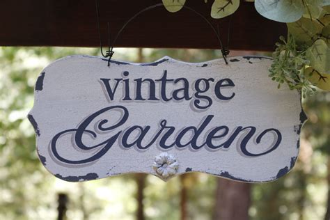 Garden SIGN-Personalized Garden Sign-Flower Garden Sign-Rustic Garden ...