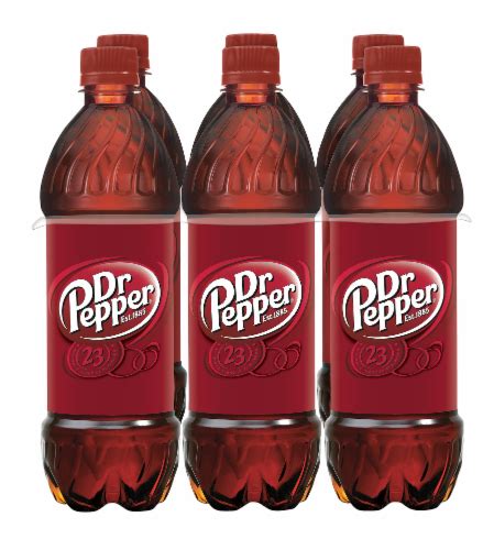 Dr Pepper Soda Bottles, 6 bottles / 24 fl oz - Ralphs