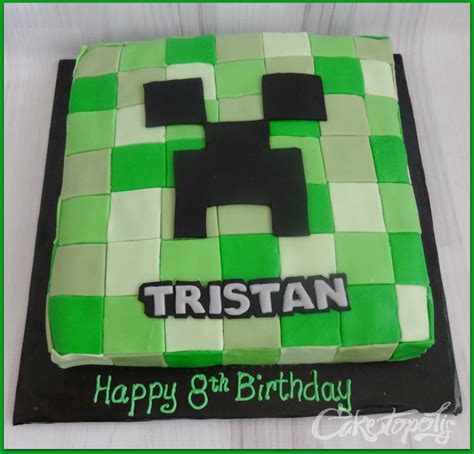 Minecraft Creeper Face Birthday Cake - CakeCentral.com