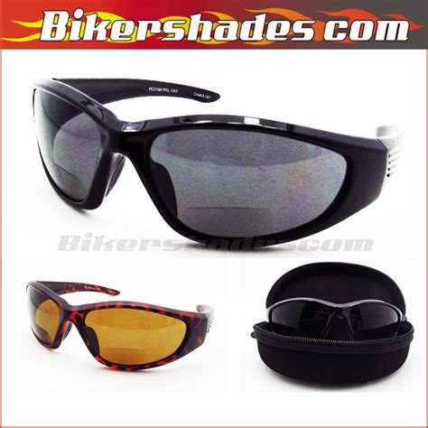 Motorcycle POLARIZED BIFOCAL reading smoke polycarbonate sunglasses ...