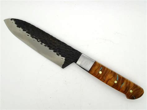 Forged chef knife burl wood handle big chef knife inlay | Etsy | Burled wood, Chopping knife ...