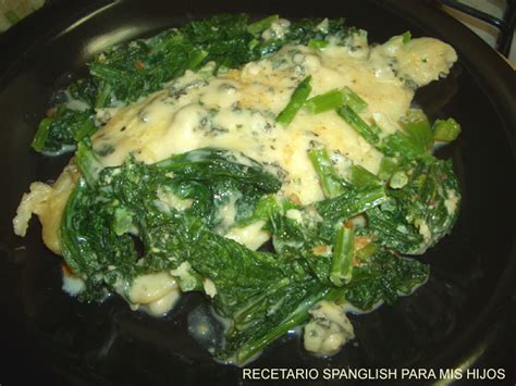 Recetario Spanglish para mis hijos: Filet de pescado swai con hojas de mostaza (mustard greens ...
