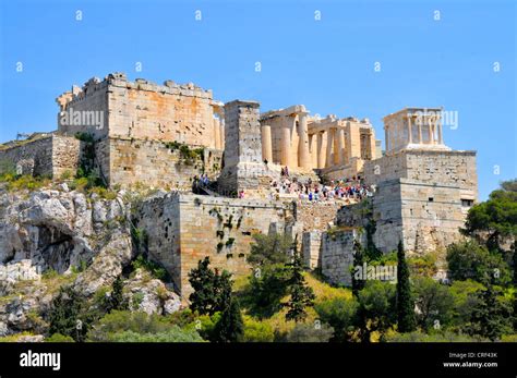 The Acropolis Athens Greece Ancient Building Stock Photo - Alamy