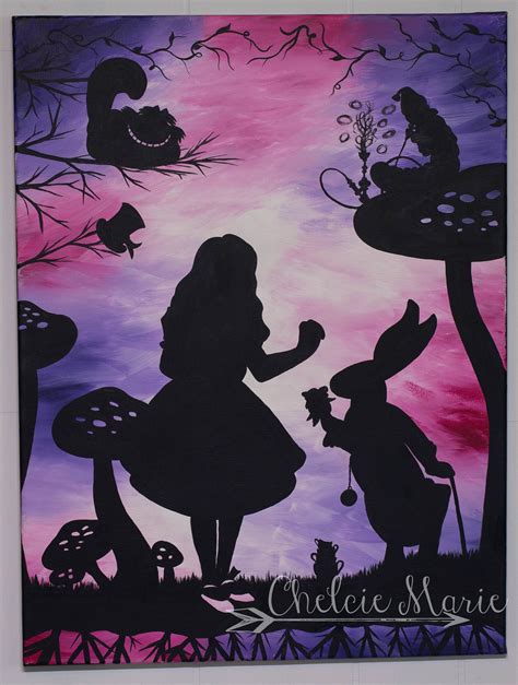 Alice in Wonderland Art for sale Original hand painted acrylic wall a… | Alice in wonderland ...