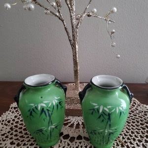 Two Vintage Japanese Mini Vases Made in Japan Two Green - Etsy