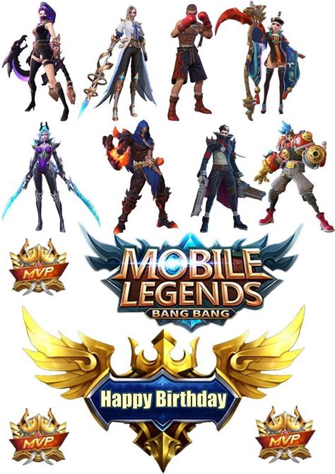 mobile legend cake topper | Happy birthday printable, Mobile legends ...