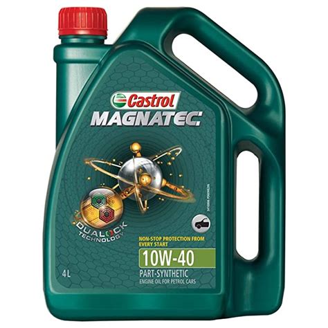 Castrol MAGNATEC 3382517 10W-40 API SN Part-Synthetic Engine Oil for Petrol Cars (4 L)