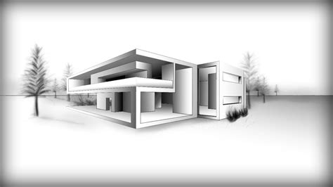 ARCHITECTURE | DESIGN #8: DRAWING A MODERN HOUSE - YouTube
