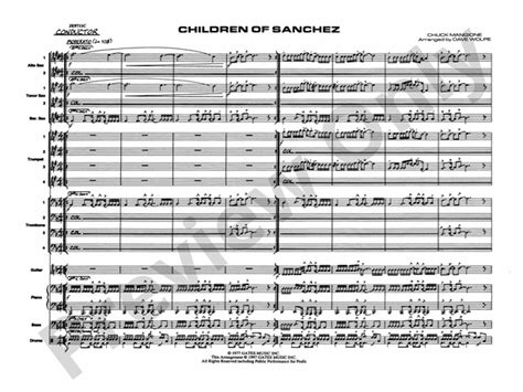 Children of Sanchez: Jazz Ensemble Conductor Score & Parts: Chuck ...