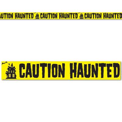 Caution Haunted Halloween Party Tape