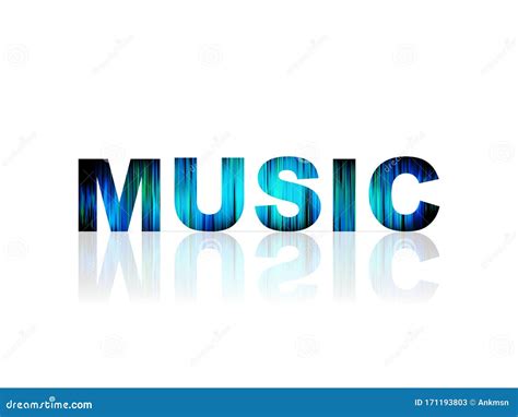 Music Vector Logo. Abstract Color Word Art Stock Vector - Illustration ...