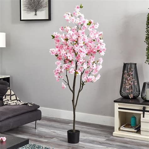 Nearly Natural 6 ft. Artificial Cherry Blossom Tree T2723-PK - The Home ...