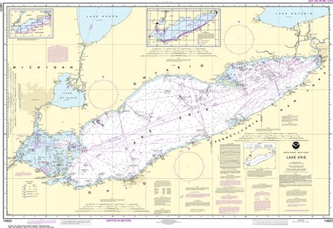 2020 Nautical Chart Blueprint LAKE ERIE Art & Collectibles Prints trustalchemy.com