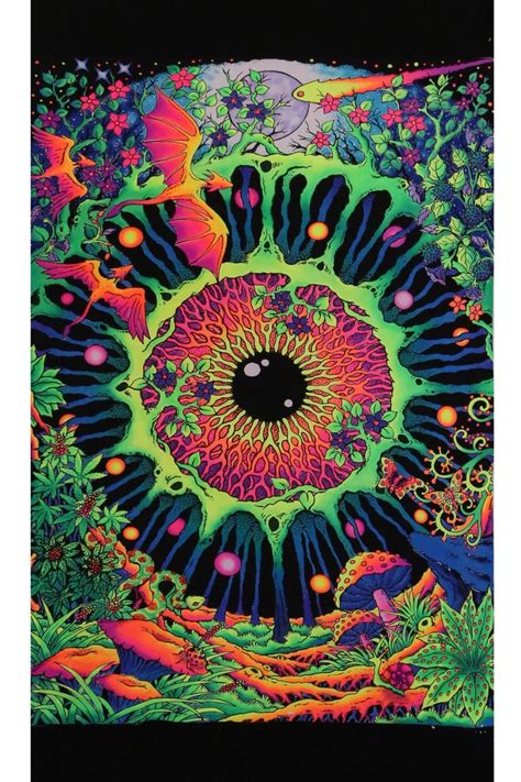 Trippy Wall Art 'cosmic Eye'. Psychedelic Tapestry - Etsy