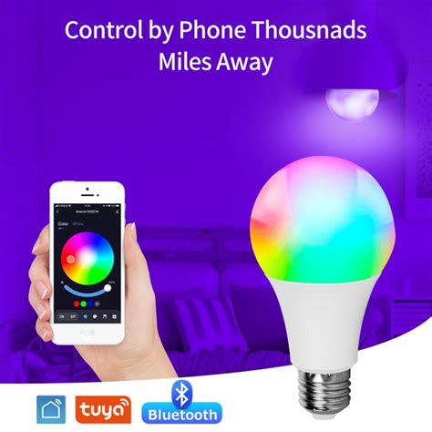 Tuya Smart Led Bulb E27 220V Smart Light Dimable Bluetooth RGB Lamp APP Control for Bedroom Room ...