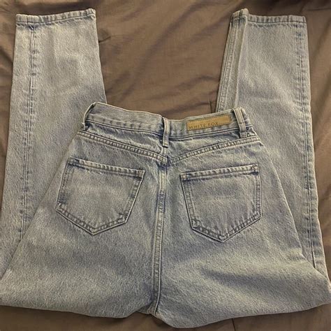 white fox mom jeans size xs - Depop