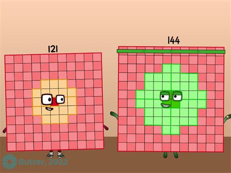 Numberblocks - Redone 121 and 144 by ButterBlaziken230 on DeviantArt