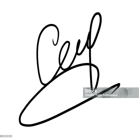 Fake Handwritten Signature Isolated On White Background Stock ...