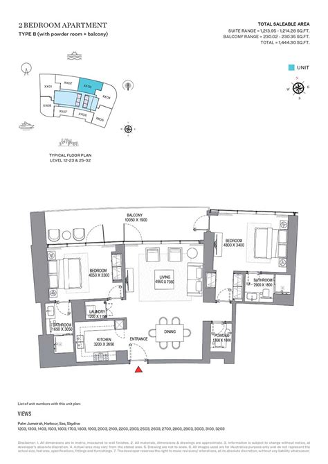 SeaHaven Apartments Floor Plans by Sobha Dubai Marina