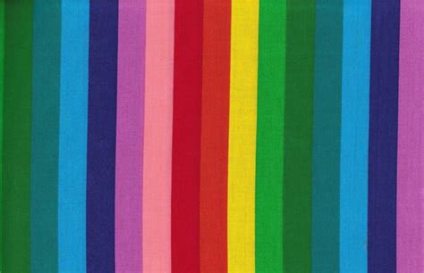 Rainbow Multi Color Stripes Fabric 2 Pieces. 25 x 44 and 22