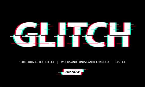 Glitch Text Effect Vector Art, Icons, and Graphics for Free Download