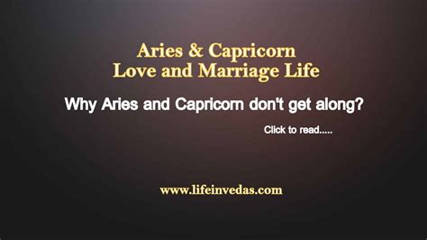 Aries and Capricorn Compatibility Love, Marriage & Friendship - lifeinvedas