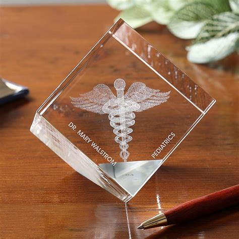 Caduceus 3-D Personalized Crystal Sculpture | Bed Bath & Beyond ...