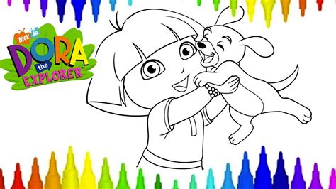 Coloring Page DORA the EXPLORER - Nickelodeon Coloring Pages Dora and Perrito the Dog Coloring ...