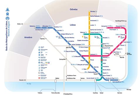 Lisbon metro map - Map of metro lisbon (Portugal)