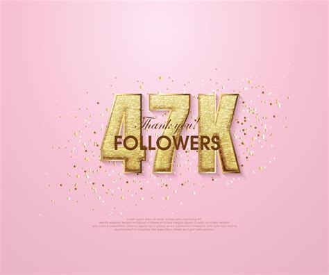 Premium Vector | Pink 47k thank you followers thank you banner for social media posts