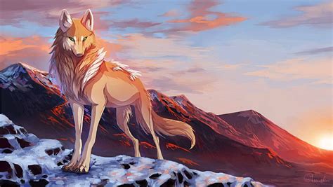 .:Red Glory:. by Aviaku.deviantart.com on @DeviantArt | Anime wolf, Fantasy wolf, Fox art