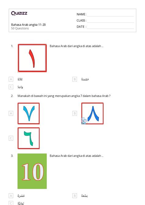 Mais de 50 planilhas Angka 11-20 no Quizizz | Gratuito e imprimível
