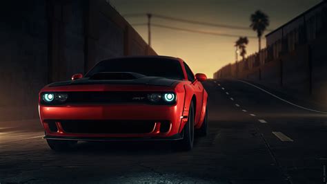 4k Red Dodge Challenger SRT Wallpaper,HD Cars Wallpapers,4k Wallpapers ...