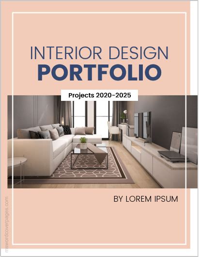 Interior Design Cover Page | MS Word Cover Page Templates