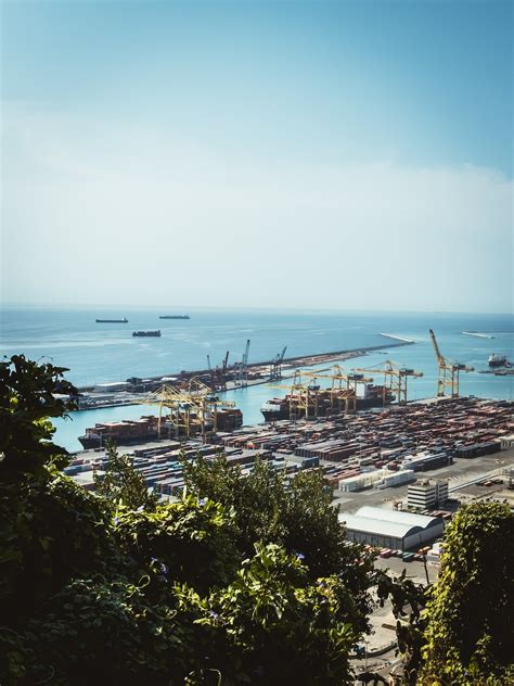 Aerial View of Cargo Ships at the Port · Free Stock Photo