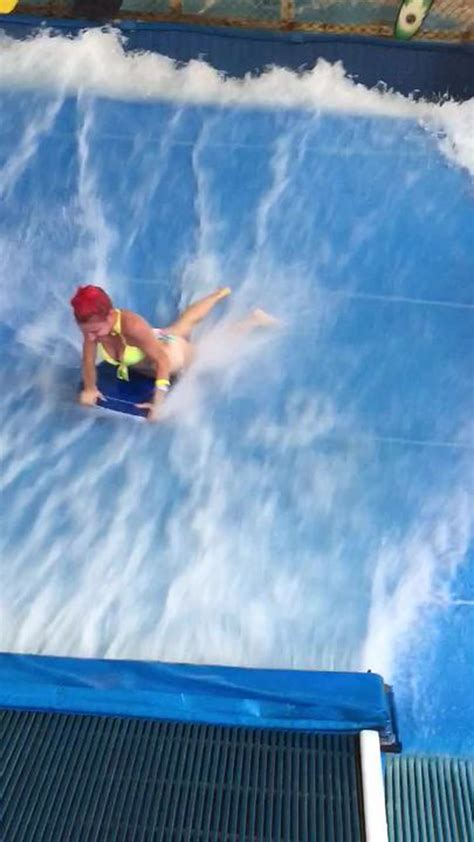 WATCH: Bikini-clad surfer ends up red-faced after wave machine fail ...