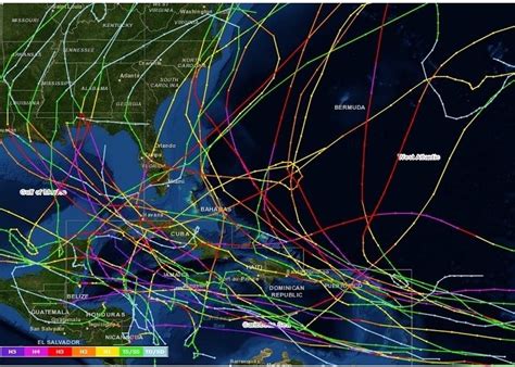 Category 3-5 Caribbean Hurricane Track History 1990-2012 (With images) | Caribbean hurricane ...