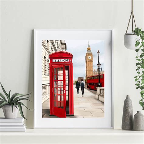 London Art Print Wall Art London Painting Travel Gift | Etsy