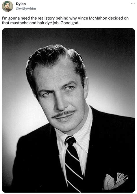 Vincent Price | Vince McMahon's Mustache | Know Your Meme