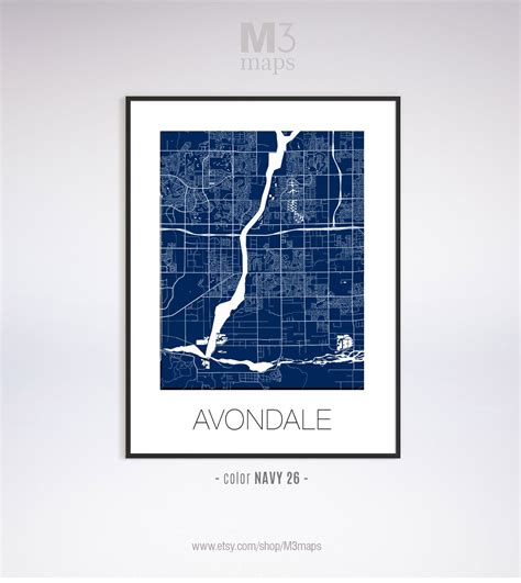 Avondale Arizona Avondale AZ Map Avondale Map Avondale - Etsy