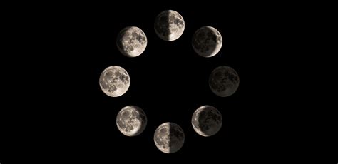 A guide to the eight phases of the moon