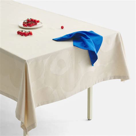 Marimekko Unikko Beige Tablecloth - Marimekko Tablecloths & Runners